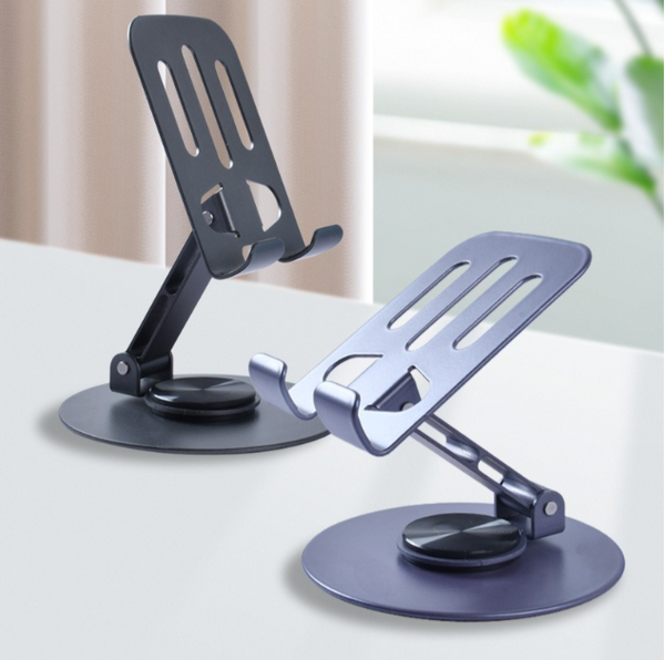 360° Rotating Metal Phone & Tablet Stand – Multi-Angle, Foldable & Universal Elegant Design