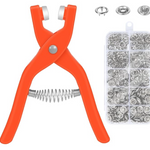 Tich Button Machine Plier Set with 25 Plastic Snap Buttons — Easy Press & Fast Attachment