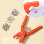 Tich Button Machine Plier Set with 25 Plastic Snap Buttons — Easy Press & Fast Attachment