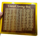 Premium Wooden Umrah Saving Box – Save PKR 210,000 in 280 Days