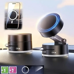 Magnetic Wireless Phone Holder with Foldable Suction Mount