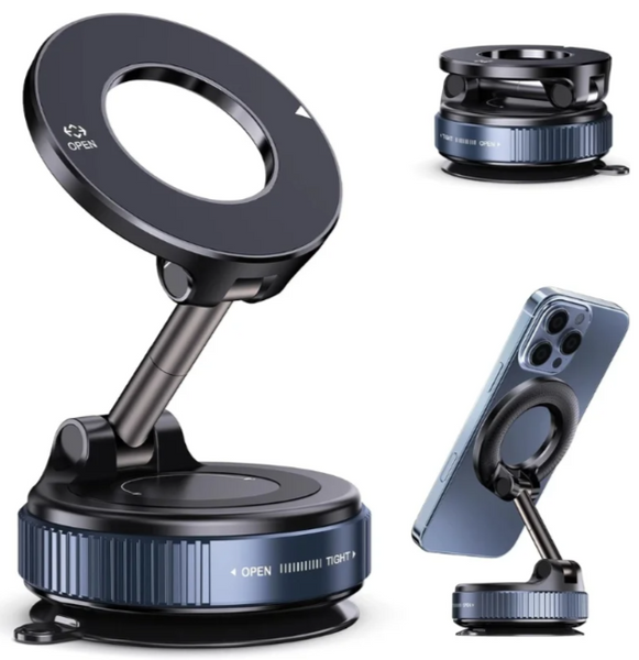 Foldable Magnetic Car Phone Holder with 360° Rotation